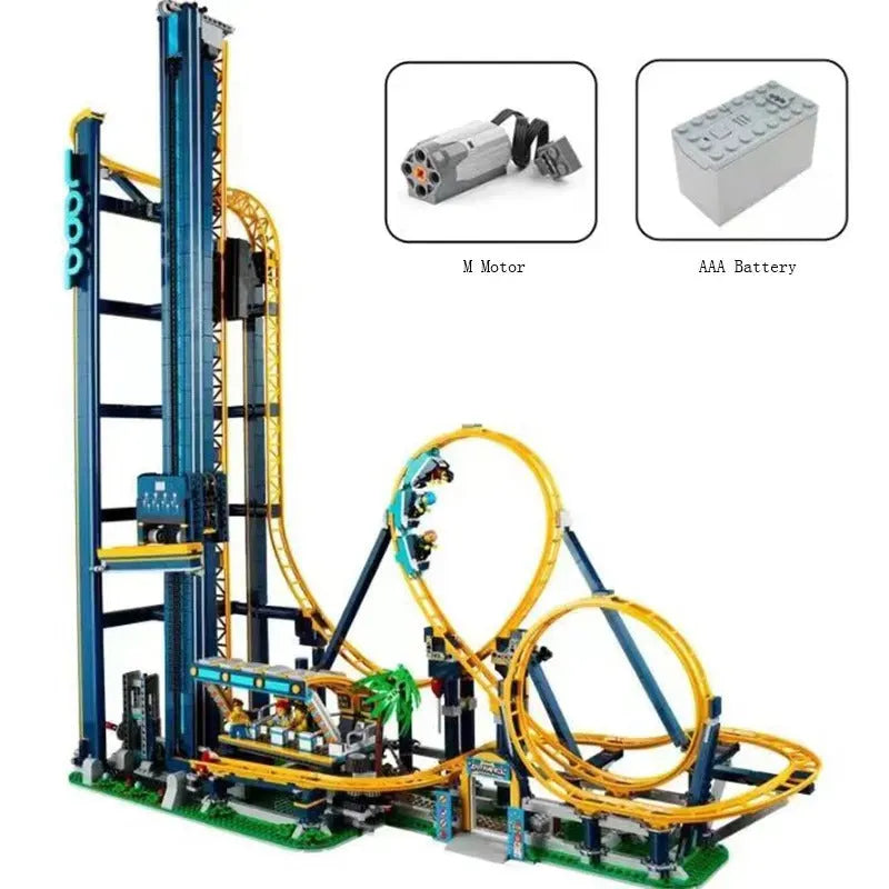 MOC 66503 Creator Expert Motorized Loop Roller Coaster Bricks Toys