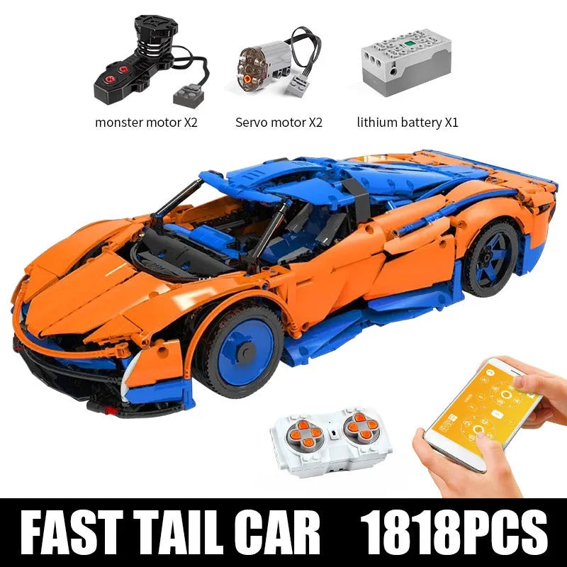 Tech MOC 13098 APP RC Speedtail Racing Car Bricks Toy