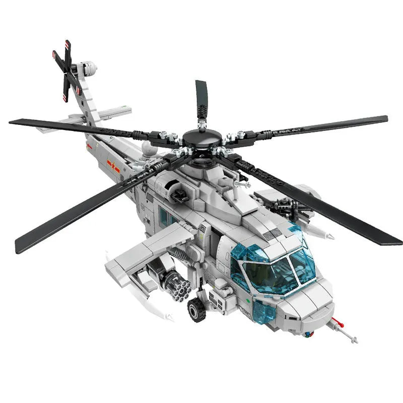 MOC Military Z20 Attack Helicopter Bricks Kids Toys