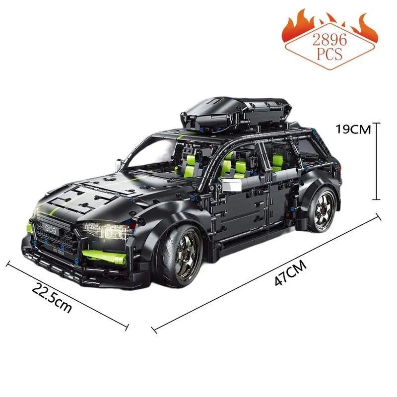 MOC Audi RS6 Avant Roadster Racing Car Bricks Toy T5023