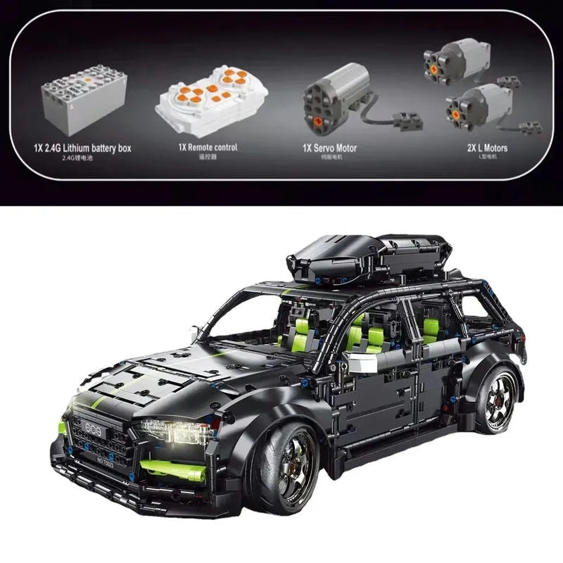 RS6 Moc Car Technic Set Custom Model Vehicle Building Blocks selling Bricks Children Gif