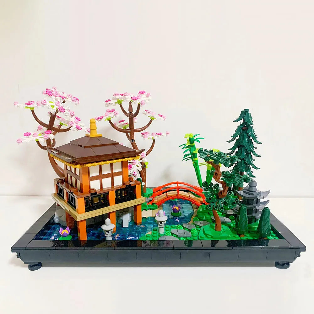 Building Blocks Creator Expert City MOC Tranquil Garden Bricks Toy Construction Set Toys - 1