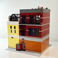 Thumbnail for Building Blocks Creator MOC Expert City Jazz Club and Pizzeria Bricks Toy Construction Set Toys - 3