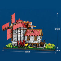 Thumbnail for Building Blocks European Century MOC Medieval Windmills Town Bricks Toy Construction Set Toys - 5