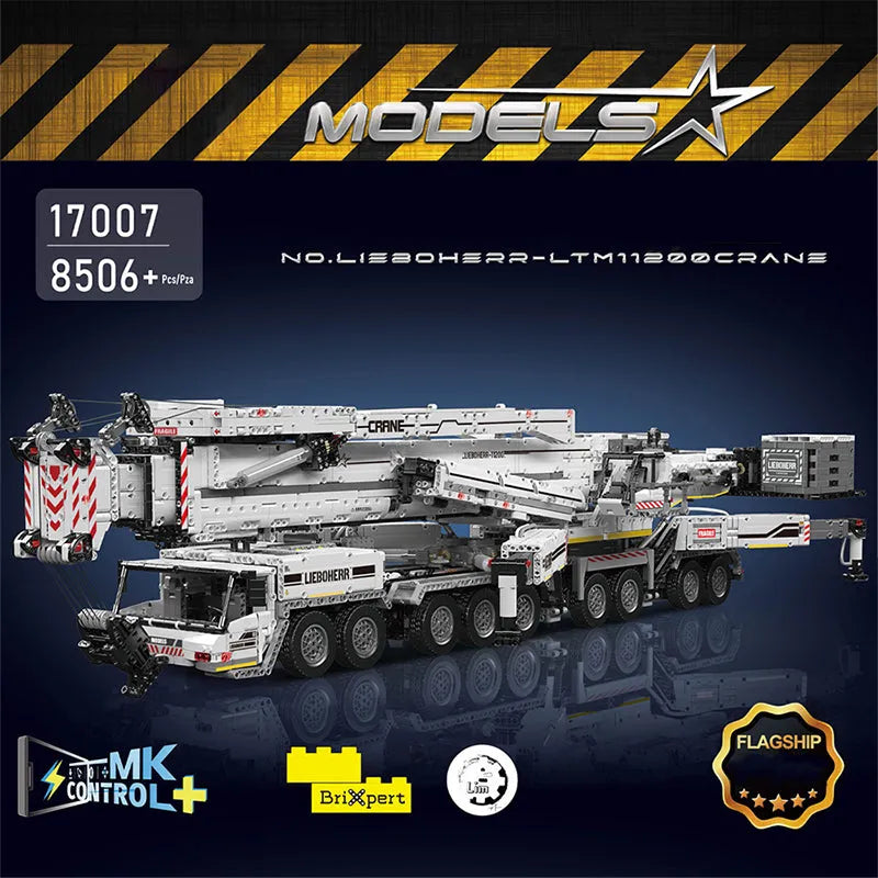 Building Blocks Tech MOC Motorized Liebherr LTM 11200 Crane Bricks Toy Construction Set Toys - 2