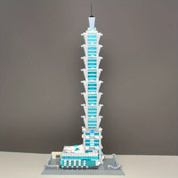 Thumbnail for Building Blocks MOC Architecture Taipei 101 Tower Bricks Toys Construction Set Toys - 11