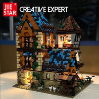 Thumbnail for Building Blocks Creator Experts MOC Medieval Town Tavern Bricks Toy Construction Set Toys - 2