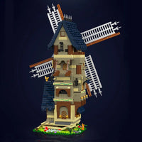 Thumbnail for Building Blocks Creator Ideas MOC Medieval City Windmill Bricks Toy Construction Set Toys - 4