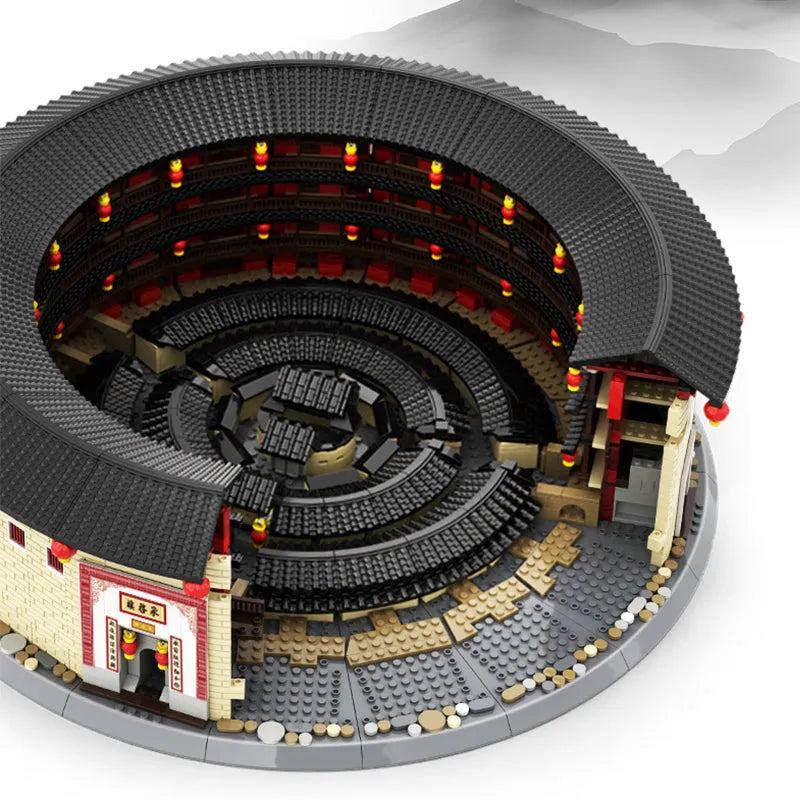 Building Blocks Creator Expert Fujian Hakka Tulou Chengqi Bricks Toy Construction Set Toys - 5