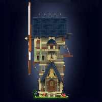 Thumbnail for Building Blocks Creator Ideas MOC Medieval City Windmill Bricks Toy Construction Set Toys - 5