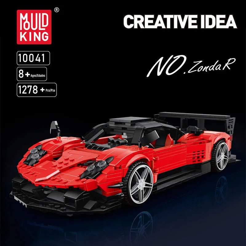 Building Blocks Tech MOC Supercar Pagani Zonda R Racing Car Bricks Toy Construction Set Toys - 3