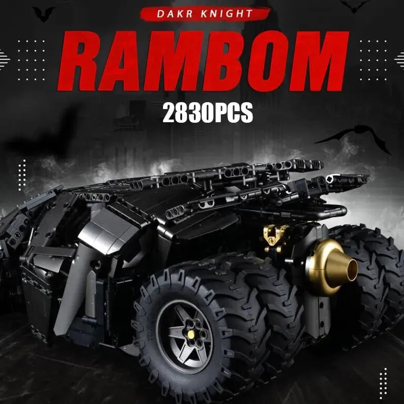 Building Blocks Tech MOC Dark Knight Rambom Car Bricks Toy 10517 Construction Set Toys - 4