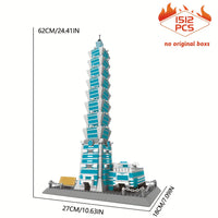 Thumbnail for Building Blocks MOC Architecture Taipei 101 Tower Bricks Toys Construction Set Toys - 3