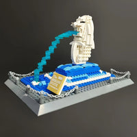 Thumbnail for Building Blocks MOC Architecture Famous Merlion Statue Bricks Toys 4218 Construction Set Toys - 3