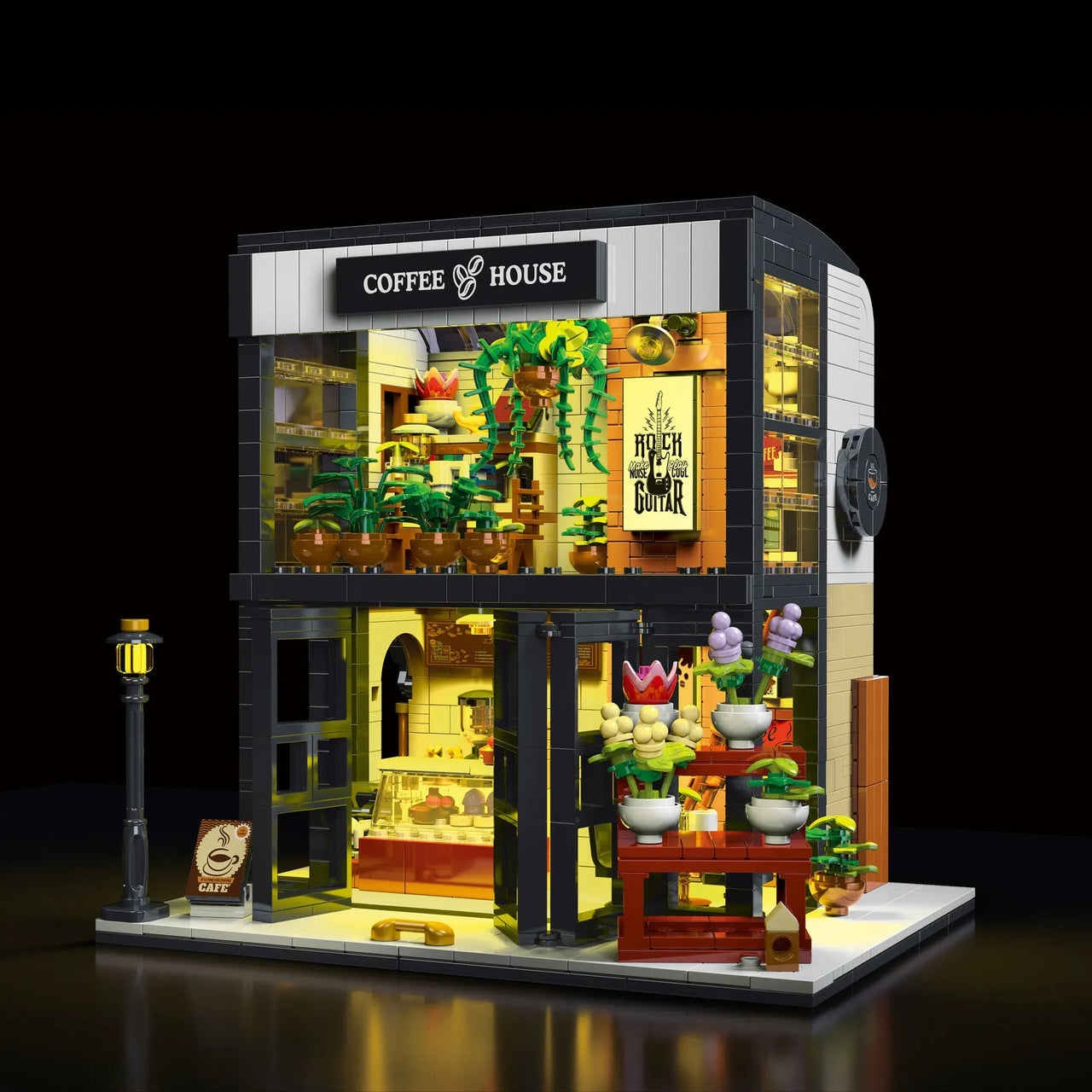 Building Blocks Creator Expert City Flower Coffee House Bricks Toy - 3