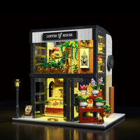 Thumbnail for Building Blocks Creator Expert City Flower Coffee House Bricks Toy - 3