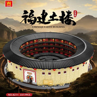 Thumbnail for Building Blocks Creator Expert Fujian Hakka Tulou Chengqi Bricks Toy Construction Set Toys - 3