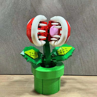 Thumbnail for Building Blocks Creator Expert Super Mario Movie Piranha Plant Bricks Toy Construction Set Toys - 3