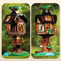 Thumbnail for Building Blocks Creator Expert MOC Tree House Library Bricks Toy Construction Set Toys - 8