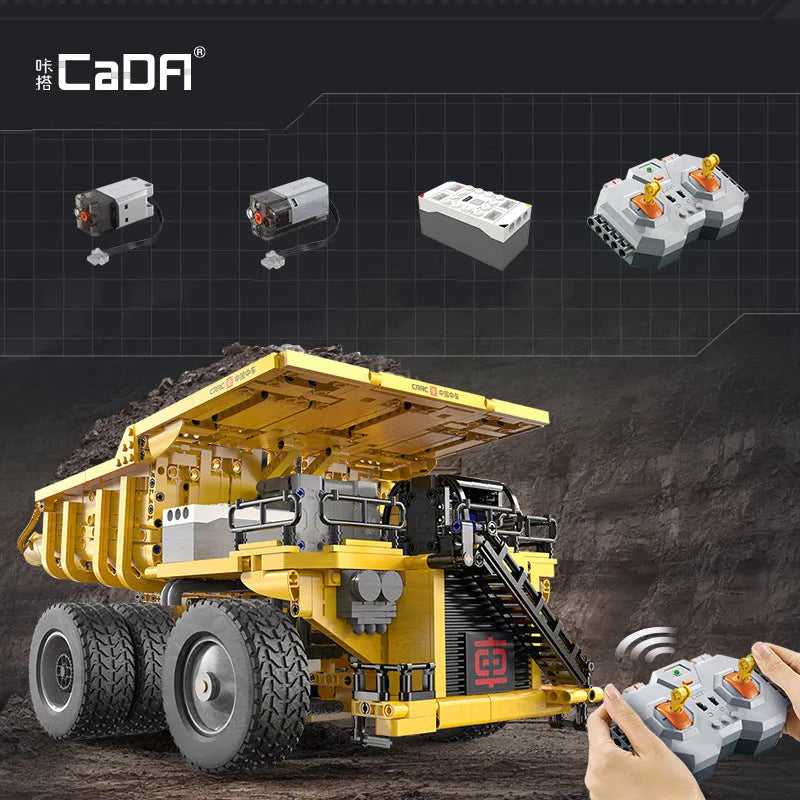 Building Blocks Tech MOC Motorized CR240E Mining Dump Truck Bricks Toy Construction Set Toys - 4