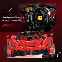 Thumbnail for Building Blocks Tech MOC Ferrari LA Ferrari Super Racing Car Bricks Toy EU Construction Set Toys - 5