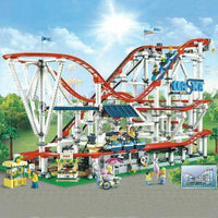 Thumbnail for Building Blocks Creator Expert Motorized Roller Coaster MOC Bricks Toy Construction Set Toys - 5