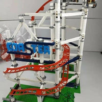 Thumbnail for Building Blocks Creator Expert Motorized Roller Coaster MOC Bricks Toy Construction Set Toys - 7