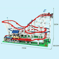 Thumbnail for Building Blocks Creator Expert Motorized Roller Coaster MOC Bricks Toy Construction Set Toys - 4