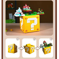 Thumbnail for Building Blocks MOC Super Mario Movie 64 Question Mark Bricks Toy Construction Set Toys - 6