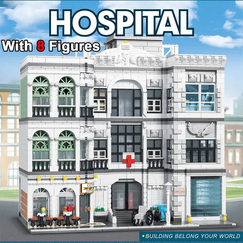 Building Blocks Creator MOC Expert City Hospital Bricks Toys Construction Set Toys - 3