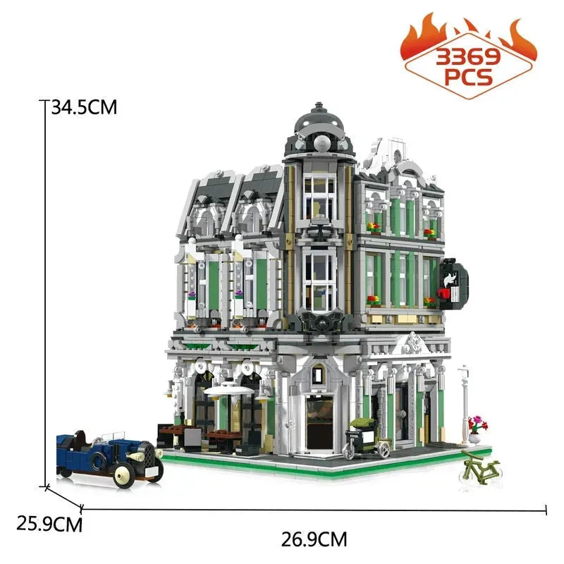 Building Blocks Creator MOC Expert City Corner Jazz Cafe Bricks Toy Construction Set Toys - 16