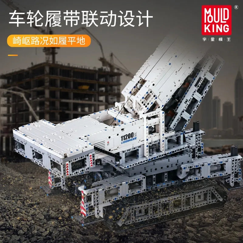 Building Blocks Tech MOC Liebherr RC APP Crawler Crane Bricks Toys Construction Set Toys - 6