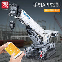 Thumbnail for Building Blocks Tech MOC Liebherr RC APP Crawler Crane Bricks Toys Construction Set Toys - 4