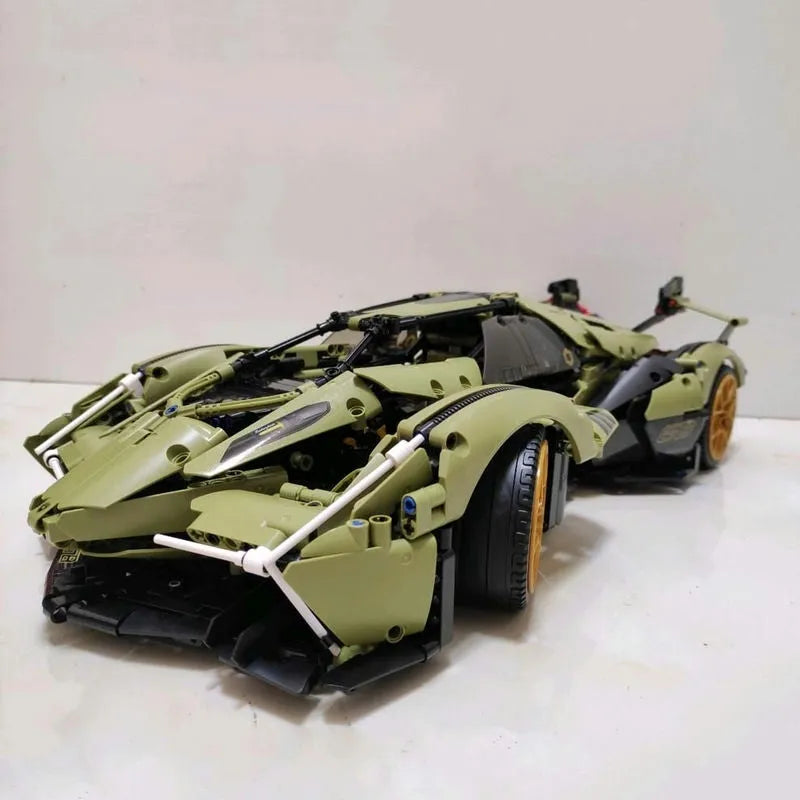 Building Blocks Tech MOC Lambo V12 Vision GT Racing Car Bricks Toys EU Construction Set Toys - 1