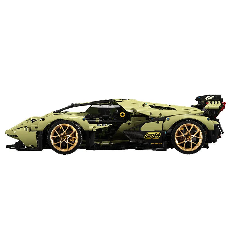 Building Blocks Tech MOC Lambo V12 Vision GT Racing Car Bricks Toys EU Construction Set Toys - 4