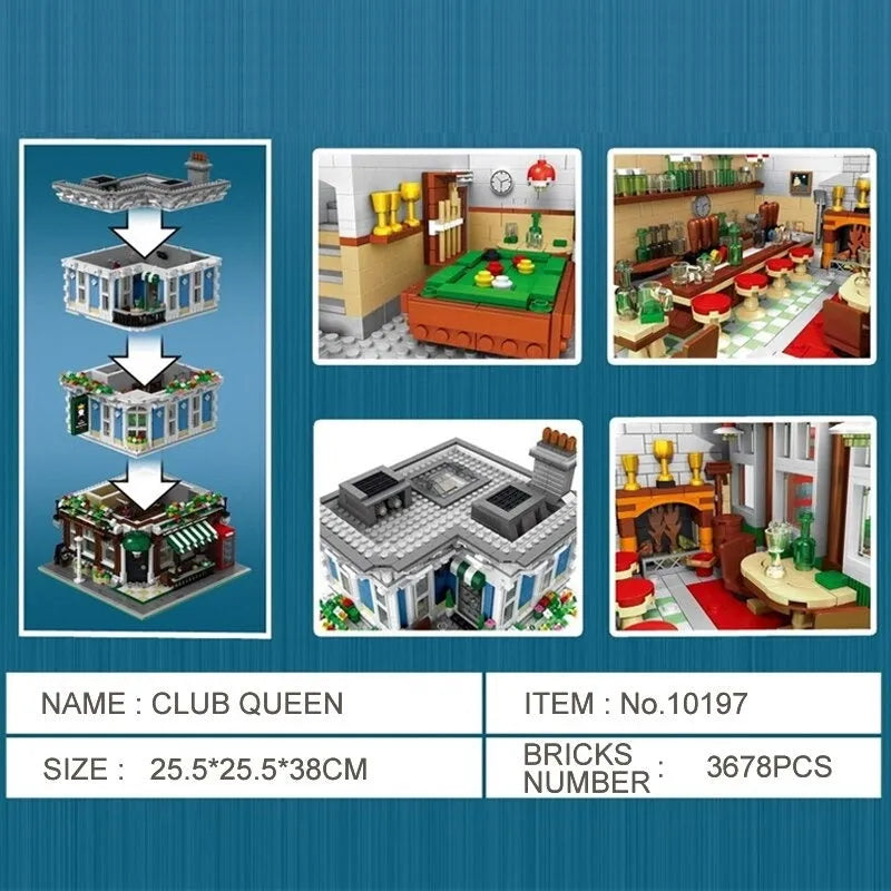 Building Blocks MOC Street Experts City Queen Bricktoria Bricks Toys Construction Set Toys - 13