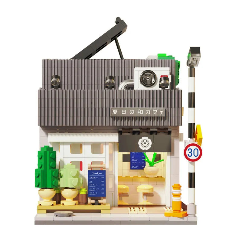 Building Blocks Creator MOC Japanese Summer Coffee Shop Bricks Toys 66007 Construction Set Toys - 1