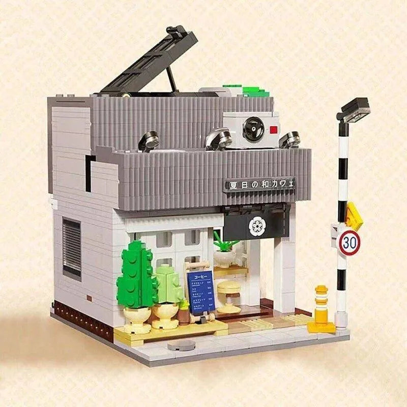 Building Blocks Creator MOC Japanese Summer Coffee Shop Bricks Toys 66007 Construction Set Toys - 9