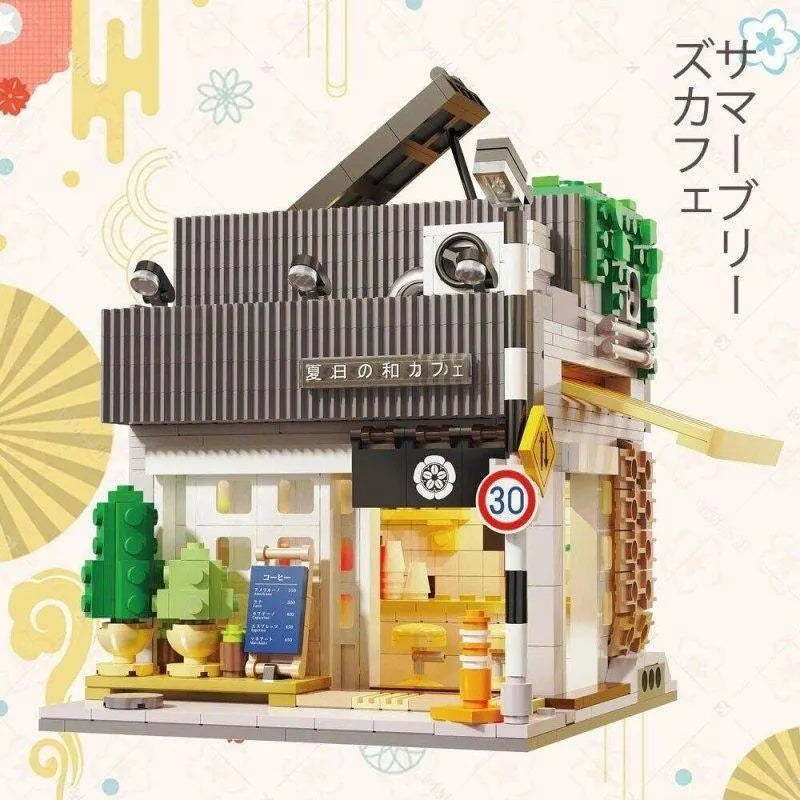 Building Blocks Creator MOC Japanese Summer Coffee Shop Bricks Toys 66007 Construction Set Toys - 10