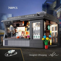 Thumbnail for Building Blocks MOC Creator Expert Cafe Store Shop Bricks Toys C66005 Construction Set Toys - 2