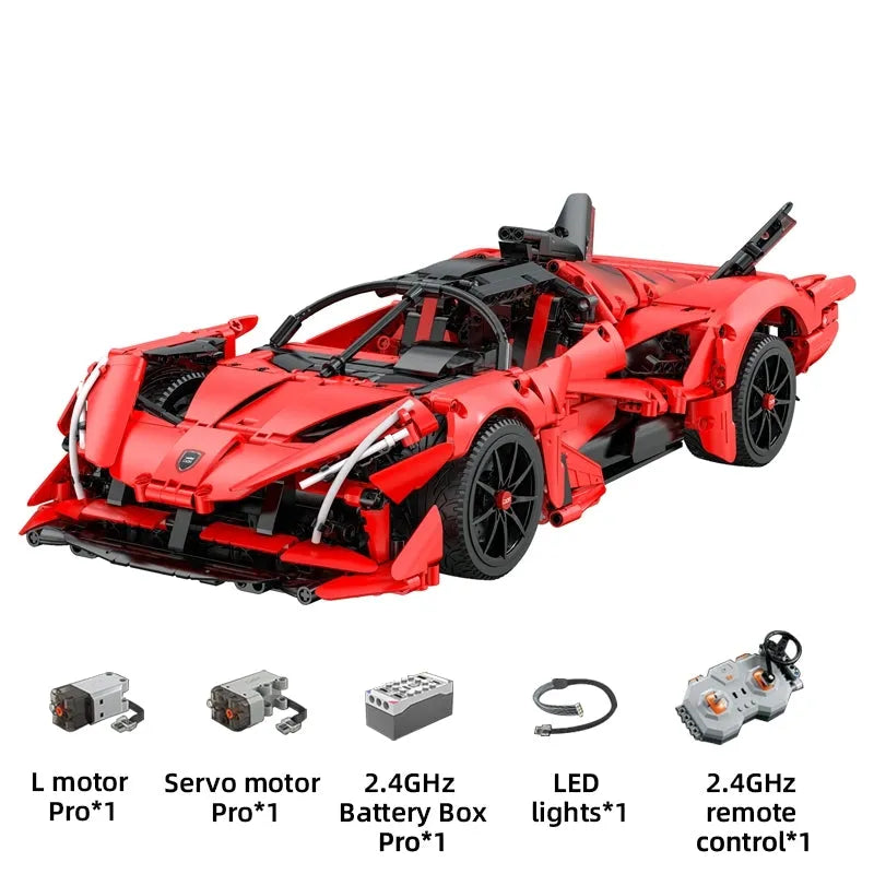 Building Blocks MOC RC Motorized APE Racing Hyper Car Bricks Toys C63005 Construction Set Toys - 1