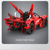 Thumbnail for Building Blocks MOC RC Motorized APE Racing Hyper Car Bricks Toys C63005 Construction Set Toys - 9