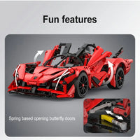 Thumbnail for Building Blocks MOC RC Motorized APE Racing Hyper Car Bricks Toys C63005 Construction Set Toys - 8