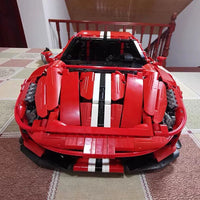 Thumbnail for Building Blocks MOC RC Motorized Ferrari 488 Racing Sports Car Bricks Toys Construction Set Toys - 27