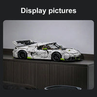 Thumbnail for Building Blocks Tech Expert MOC 61048 Supercar Racing Sports Car Bricks Toy Construction Set Toys - 8