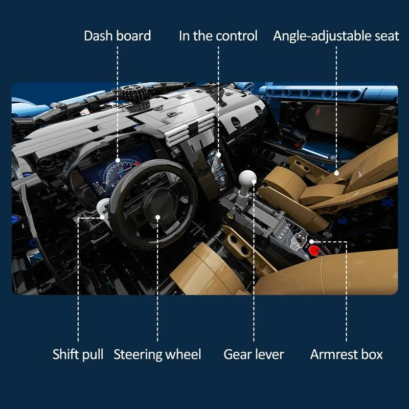 Building Blocks Tech MOC Lambo Centenario Hypercar Sports Car Bricks Toy Construction Set Toys - 11