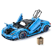 Thumbnail for Building Blocks Tech MOC Lambo Centenario Hypercar Sports Car Bricks Toy Construction Set Toys - 4