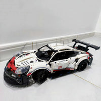 Thumbnail for Building Blocks MOC 20097 Tech Porsche 911 RSR Racing Sports Car Bricks Toys - 16