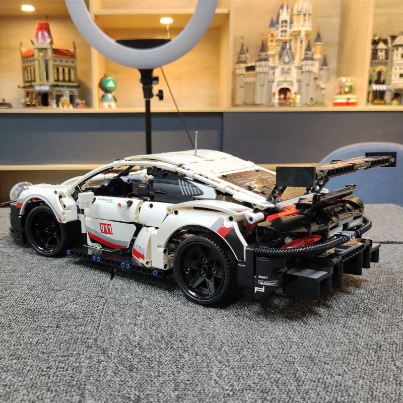 Building Blocks MOC 20097 Tech Porsche 911 RSR Racing Sports Car Bricks Toys - 9