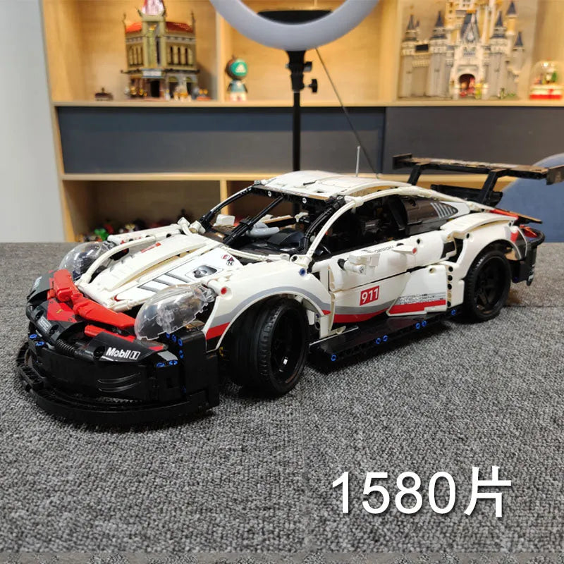 Building Blocks MOC 20097 Tech Porsche 911 RSR Racing Sports Car Bricks Toys - 8